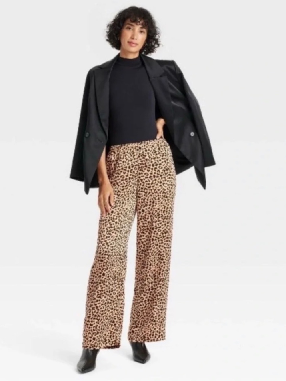 NWT* A New Day Leopard Satin Pull on Pants XXL
